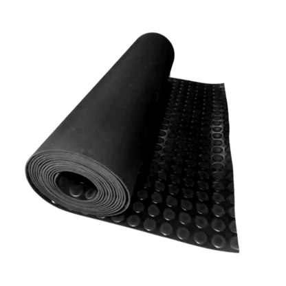 Piso de goma estoperol antideslizante negro por metro